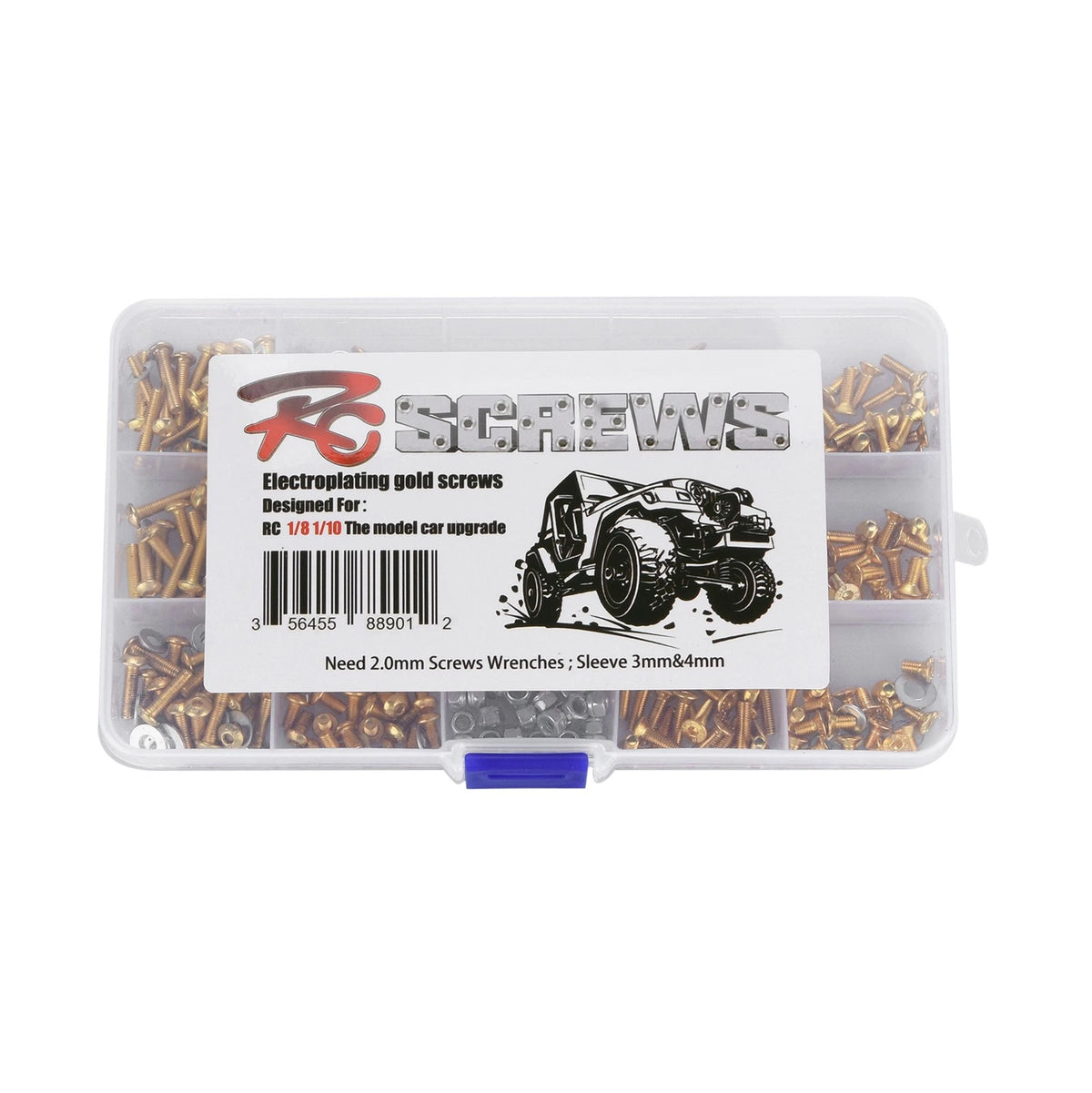 330PCS Hardware Screws Kit for Axial SCX10, Traxxas TRX-4, HSP 94111