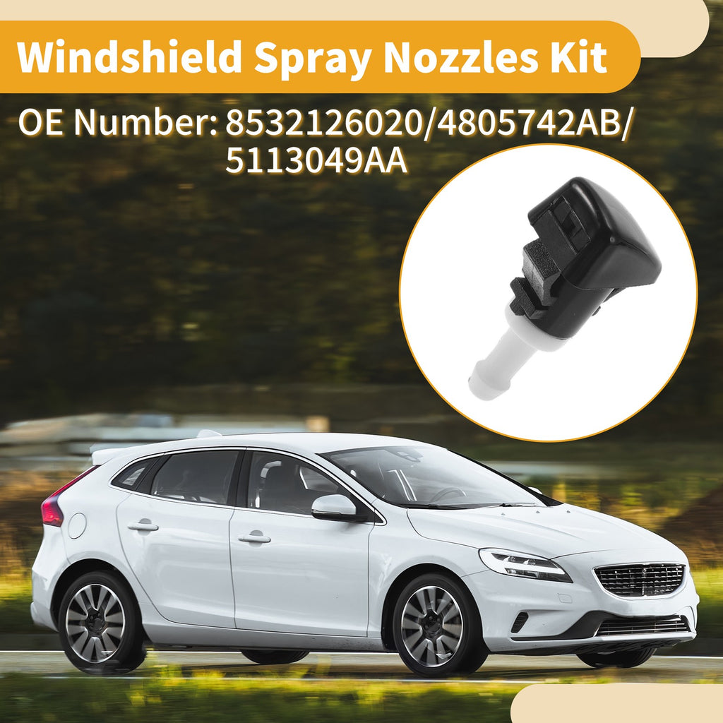 Windshield Washer Nozzle Kit with Gaskets for Jeep Compass (2007–2010)