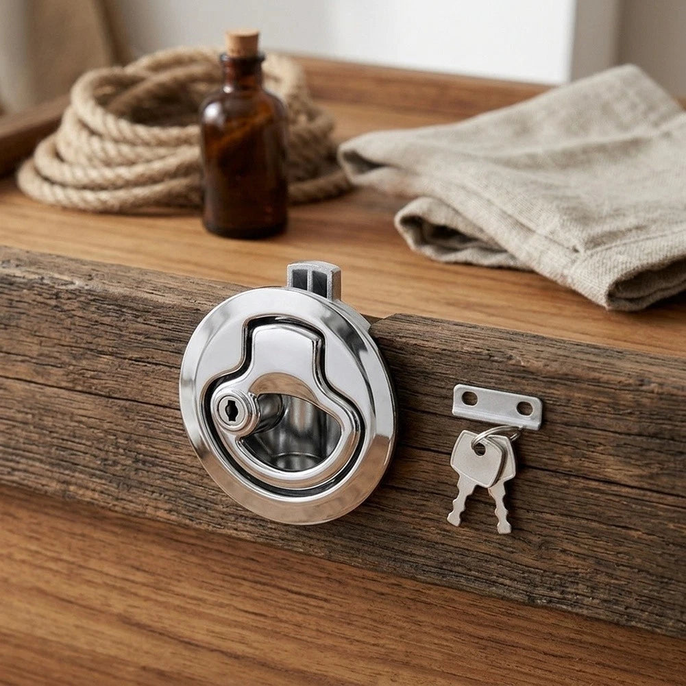Flush Pull Latch for Boat Compartments (2-7mm Thickness)