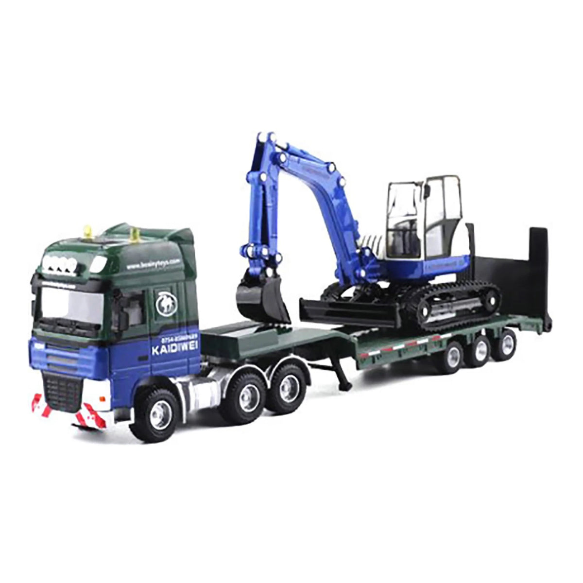 1:50 Flatbed Trailer for Excavator Digger Loader Forklift Car Toys