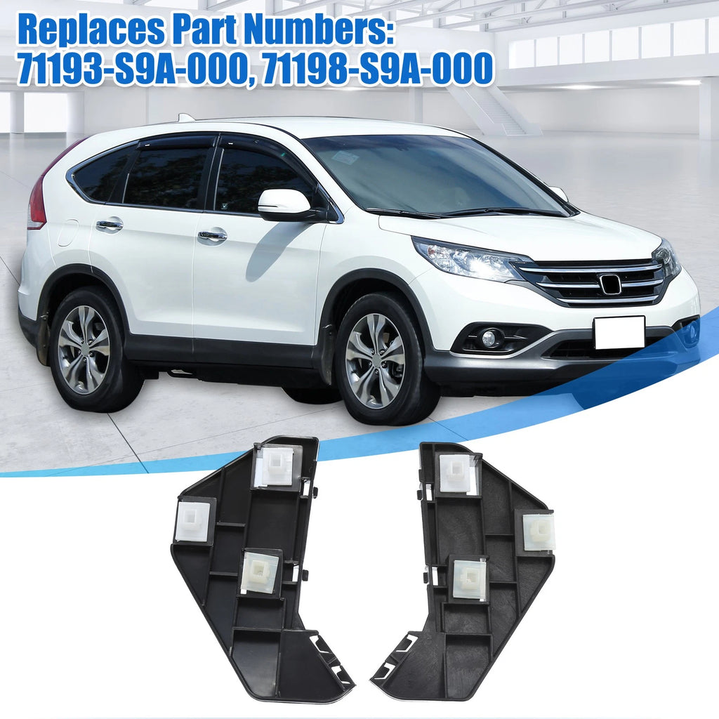 Front Bumper Bracket Pair Replacement for Honda CR-V 2002–2006 Black Plastic