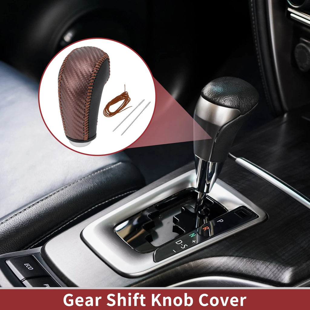 Gear Shift Knob Cover Replacement for Subaru Forester (2014–2017) Carbon Fiber