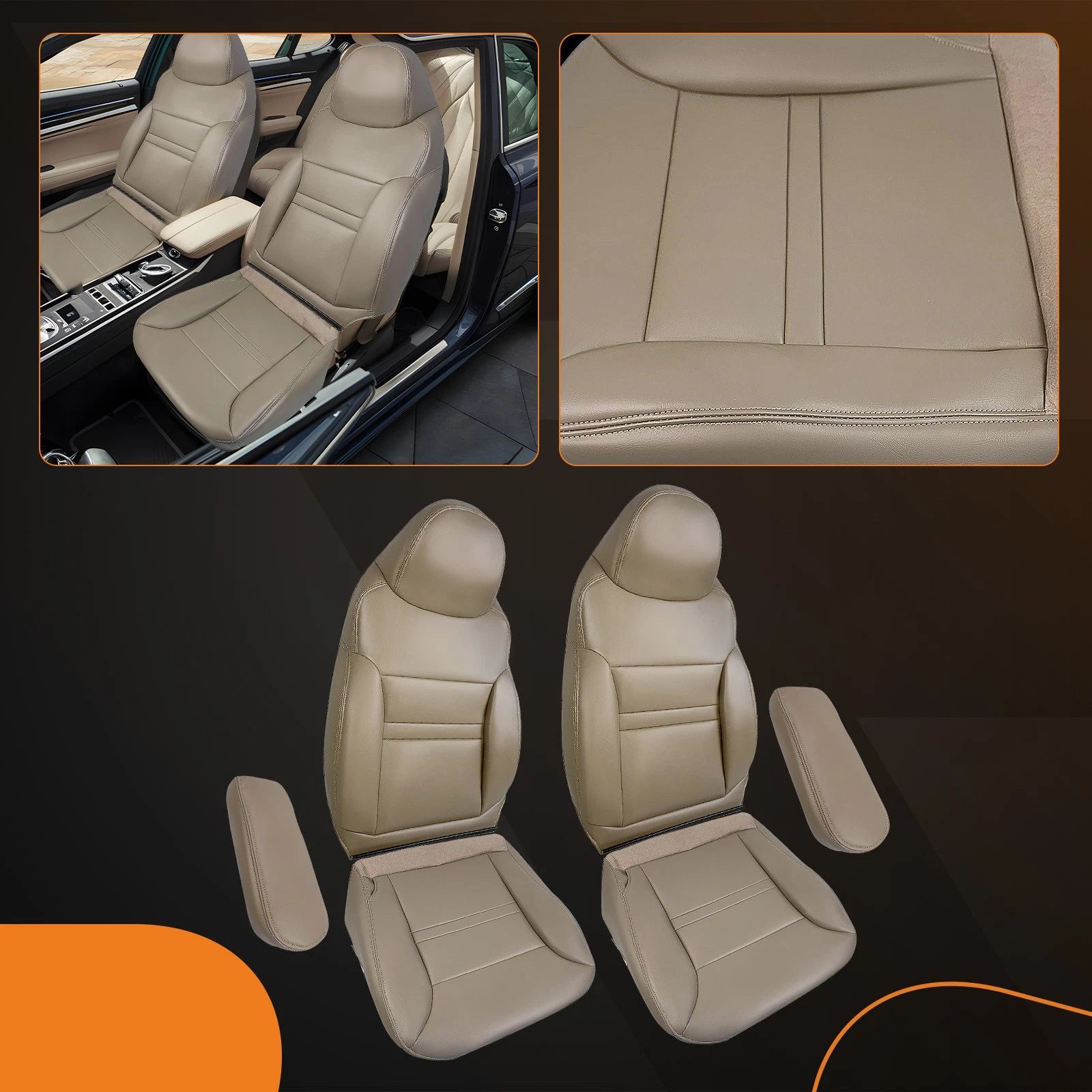 Leather Seat Cover Set for Ford Excursion Limited (2000–2001)