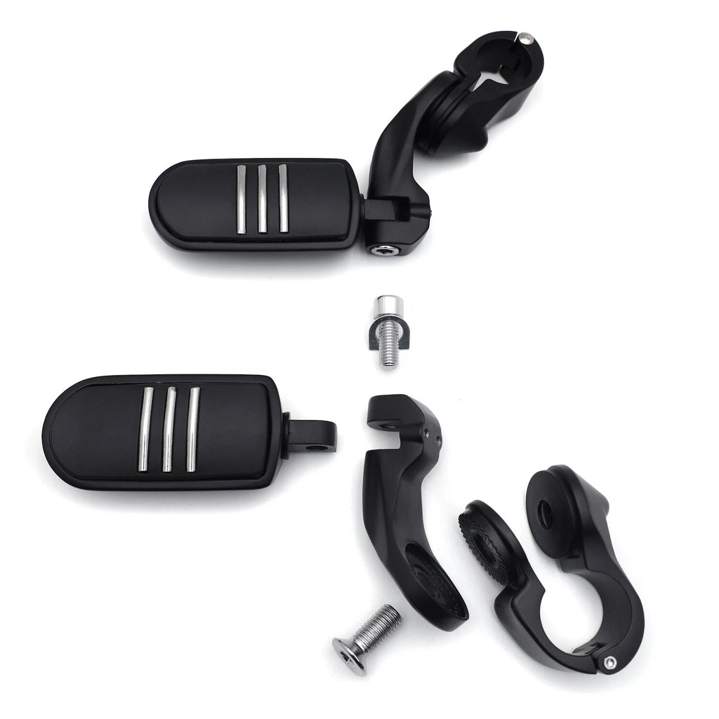 Streamliner FootPeg Set for 1.25" Engine Guard (Adjustable Mount Kit)