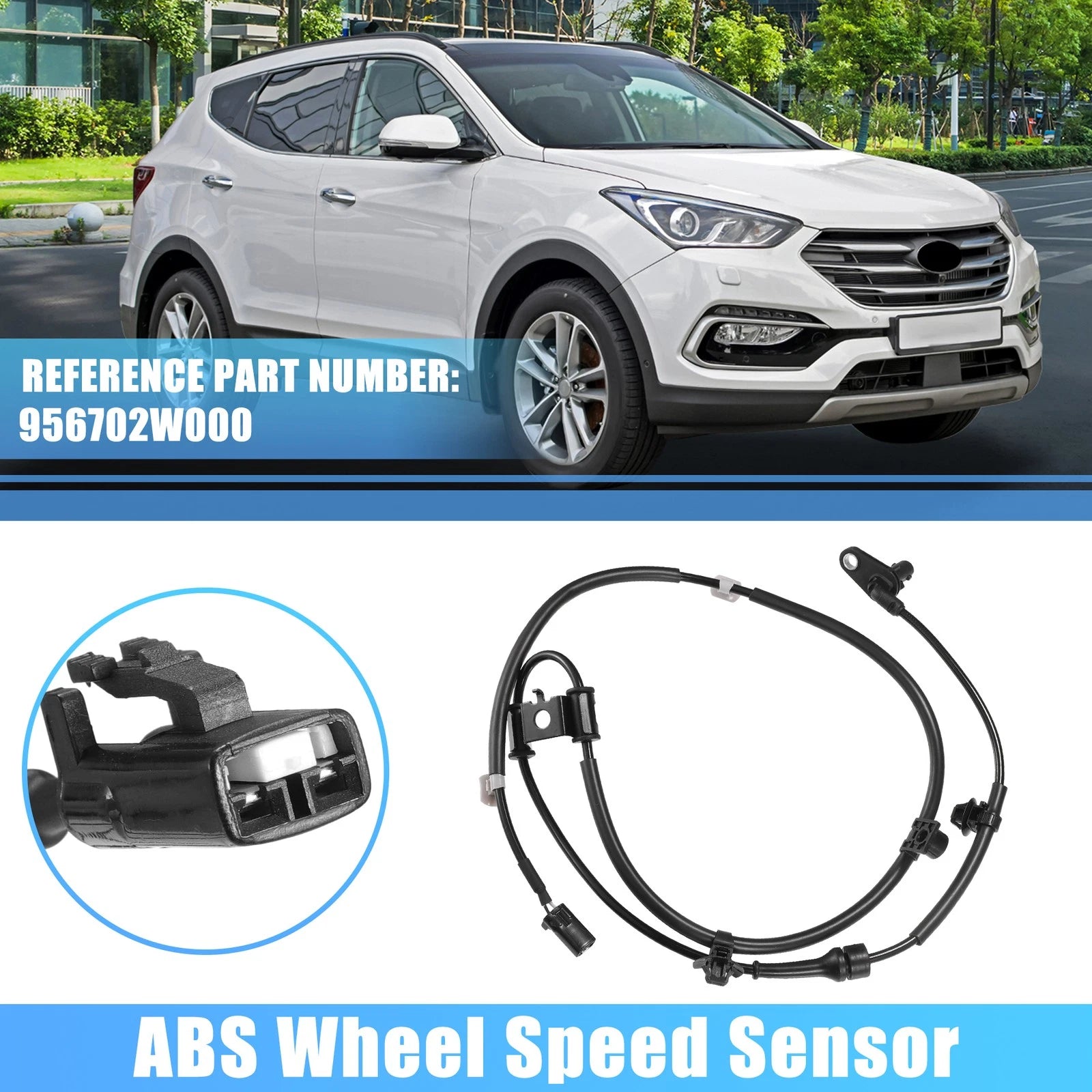 Front Left ABS Wheel Speed Sensor Replacement for Hyundai Santa Fe (2006–2018)