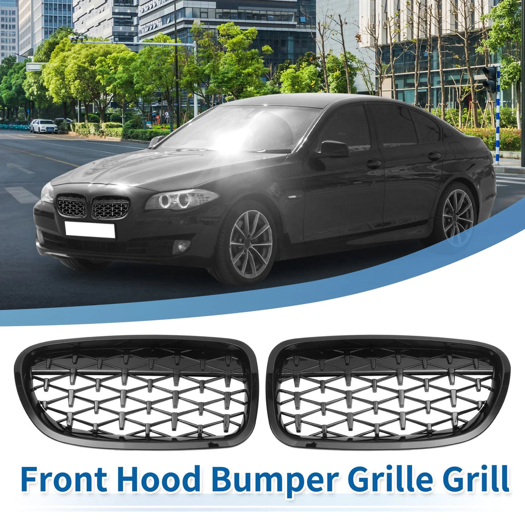 Front Hood Bumper Grille Grill Replacement for BMW 528i 535i 550i (2011–2020)