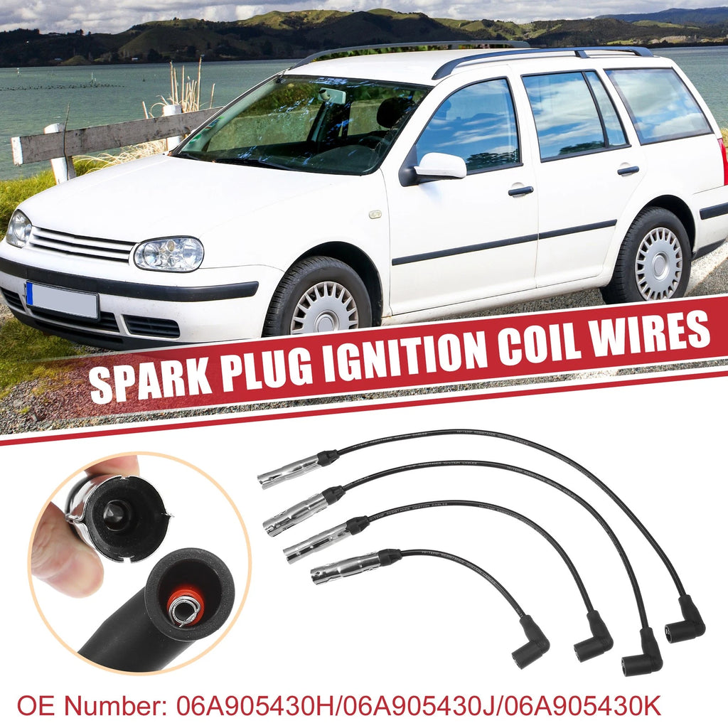 Ignition Coil Spark Plug Wire Set for Volkswagen Beetle (1998–2011)