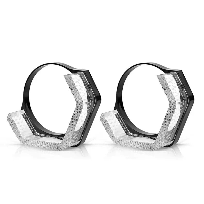 3" Angel Eyes Rings DRL Covers with Turn Signal Light for Headlight