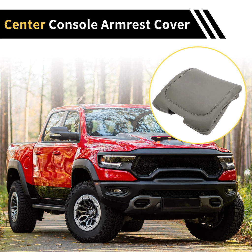 Center Console Armrest Cover Replacement for Dodge Ram Microfiber Leather (2009–2025)