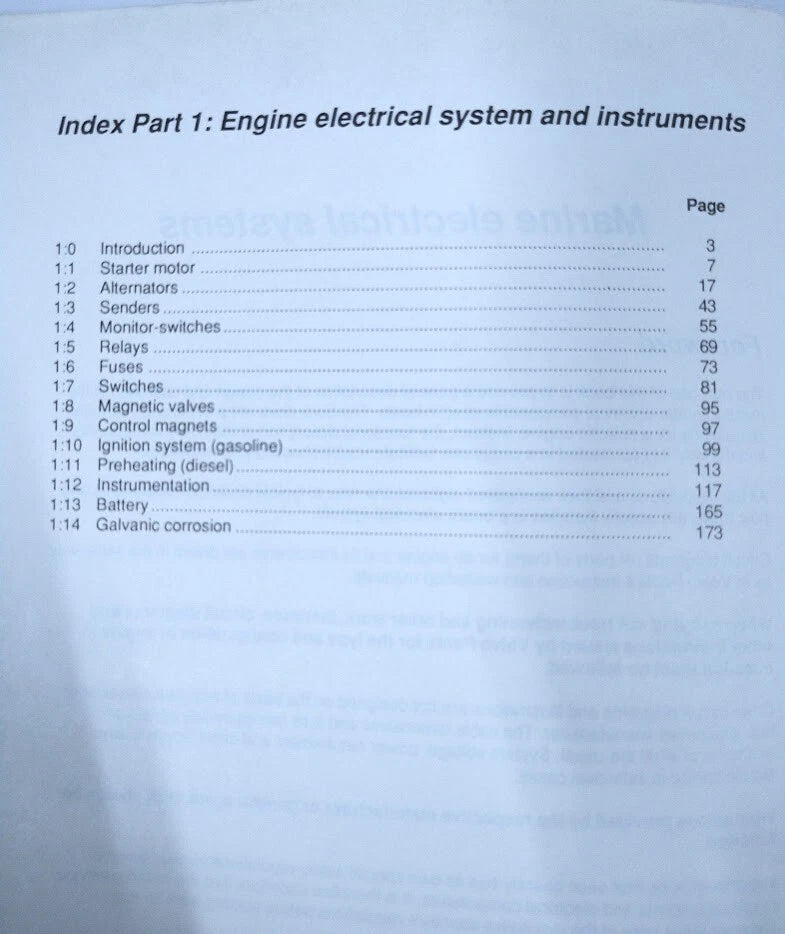 Marine Electrical Systems Part 1 Manual for Volvo Penta (7733534)