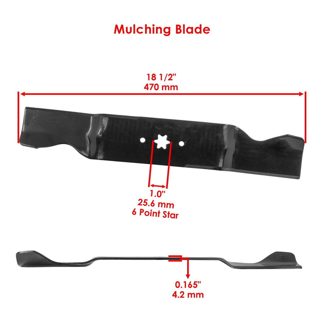 6 Point Star Deck Notched Blade for MTD Cub Cadet 54in (2017–2022)