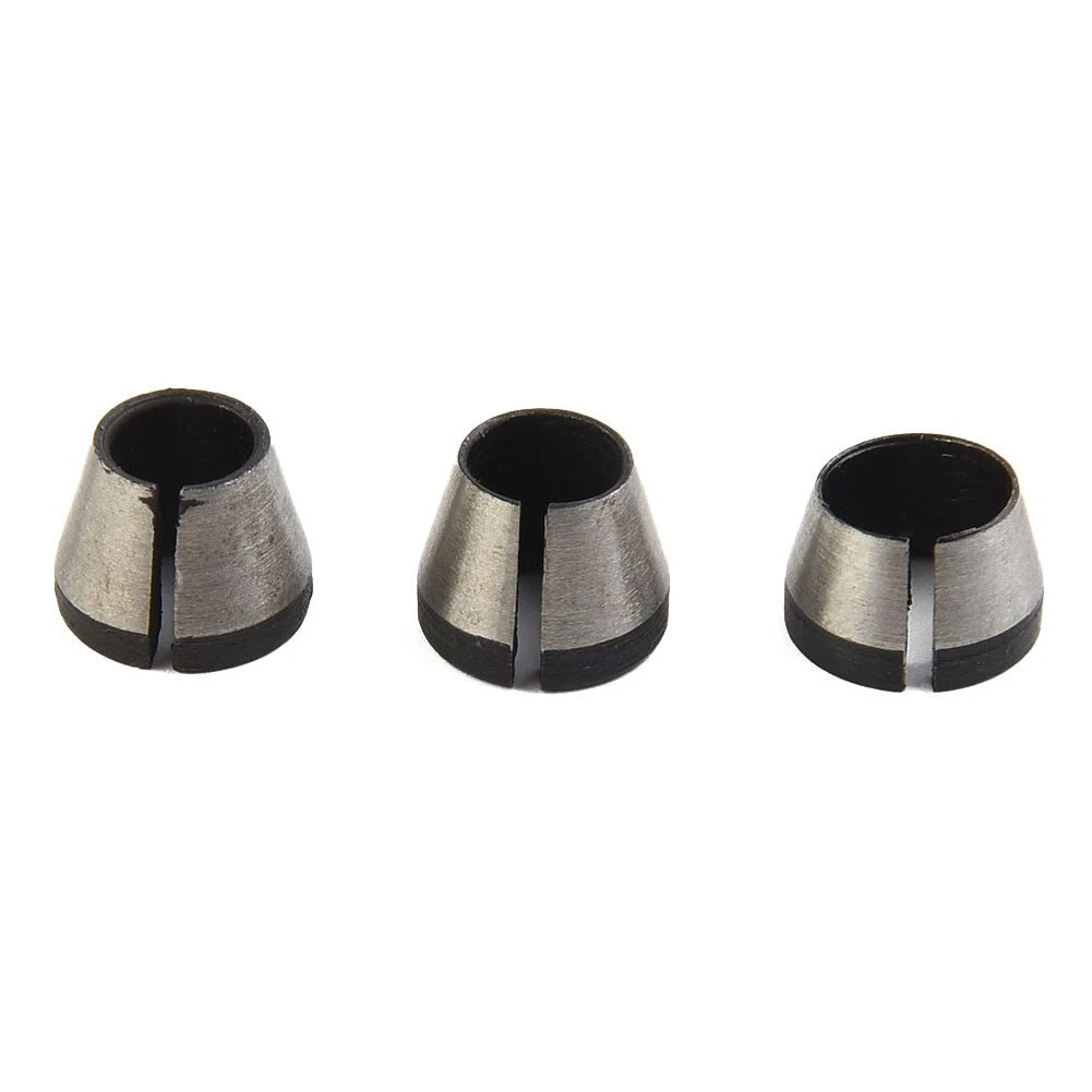 6Pcs Router Bit Collet Chuck Adapter + 2Pcs Nuts for Engraving Machine