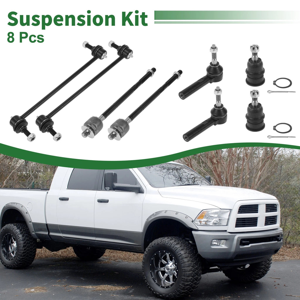 8pcs Front Suspension Kit Tie Rod End and Sway Bar Link for Dodge Caravan (2005–2010)