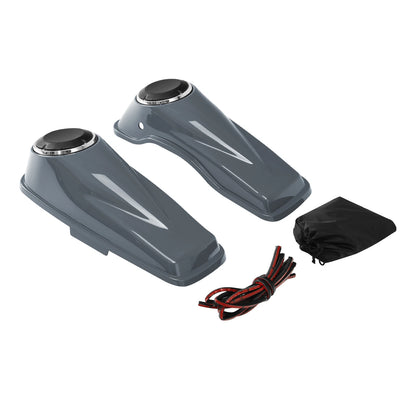 6.5" Speaker Hard Saddlebags Lids for Harley Road Glide (2014–2024) Gunship Gray