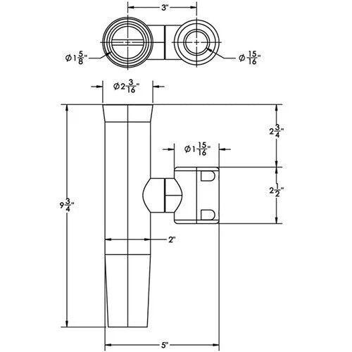 Adjustable Clamp-On Rod Holder for TACO (F16-2623POL-1)