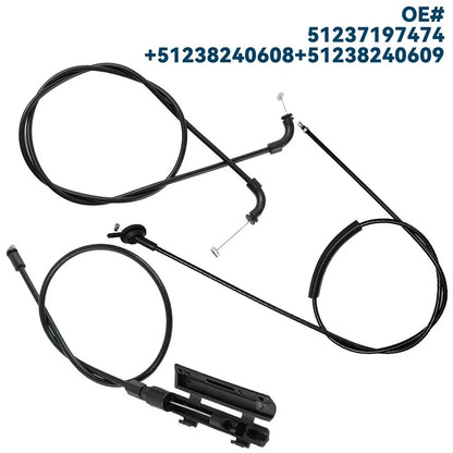 3X Engine Hood Release Cable for BMW 740i 745i 750i 760i (2002–2008)