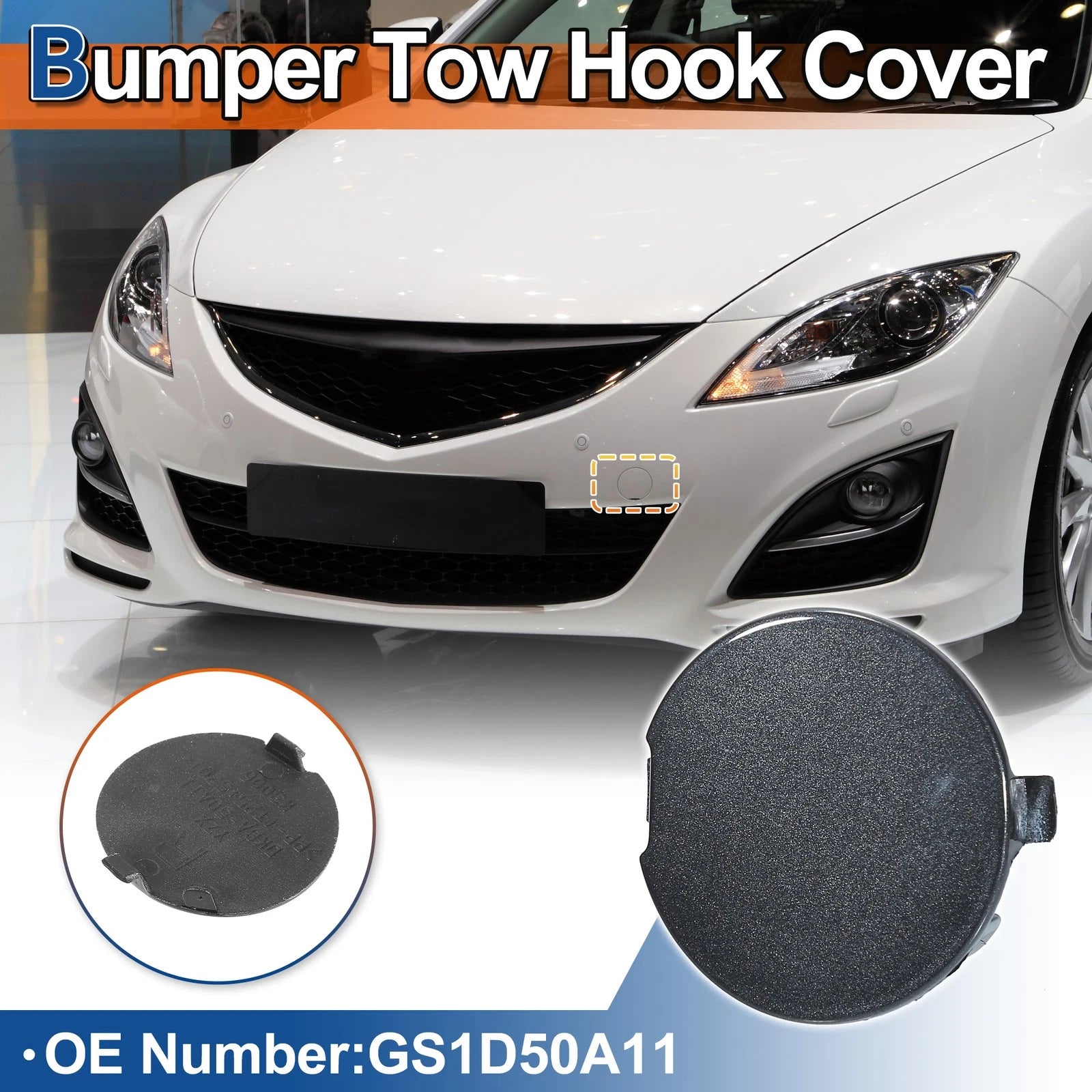 Front Tow Hook Cover Replacement for Mazda 6 (2008–2012)