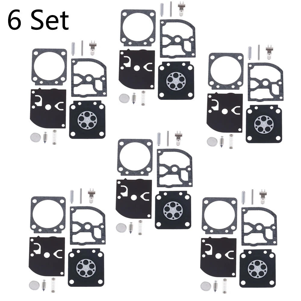 Set of 6 Carburetor Gasket Kit for ZAMA RB-129 C1M-W26A C1M-W26B C1M-W26C