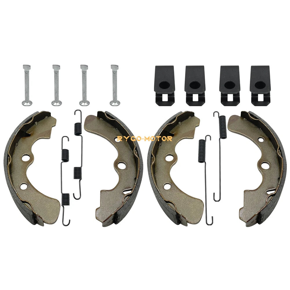 Brake Shoes Set of 4 with Springs & Pins for Kawasaki Mule 2510 2520 (1993–2000)