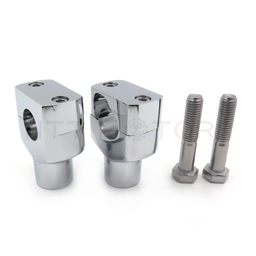 Handlebar Riser Clamp for Motorcycle (Universal, 7/8" 22mm, Chrome)