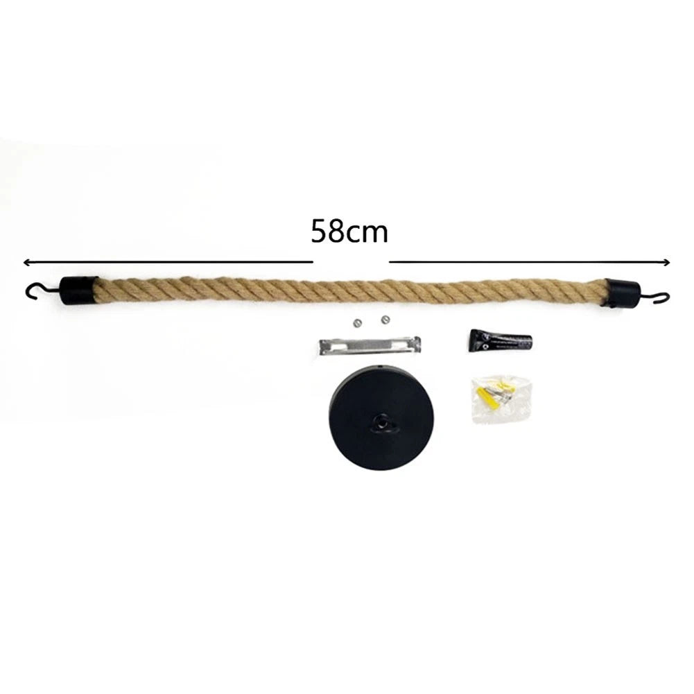 Rustic Hemp Rope Toilet Paper Holder for Bathroom (Wall Mounted)