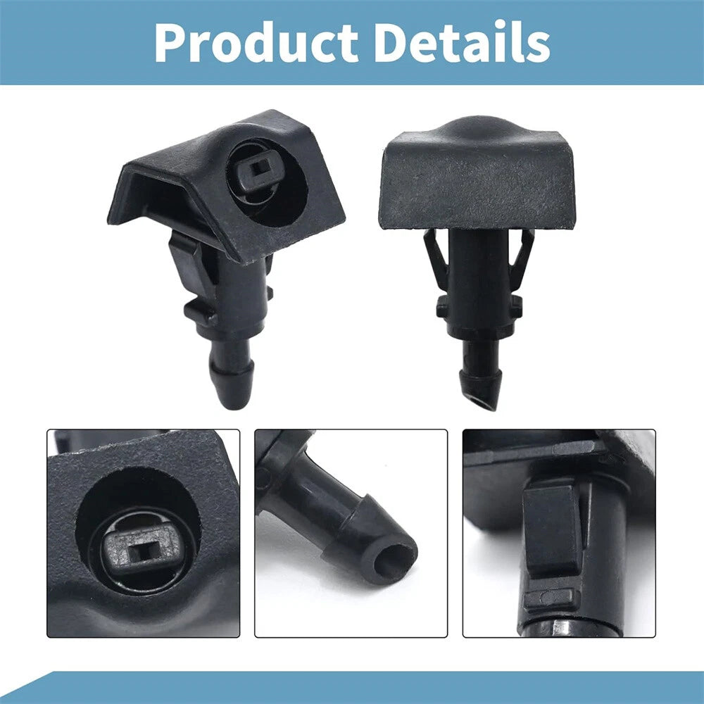 2Pcs Windshield Washer Nozzle for Nissan Versa (2009–2012) 28931-ZW80A