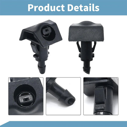 2Pcs Windshield Washer Nozzle for Nissan Versa (2009–2012) 28931-ZW80A