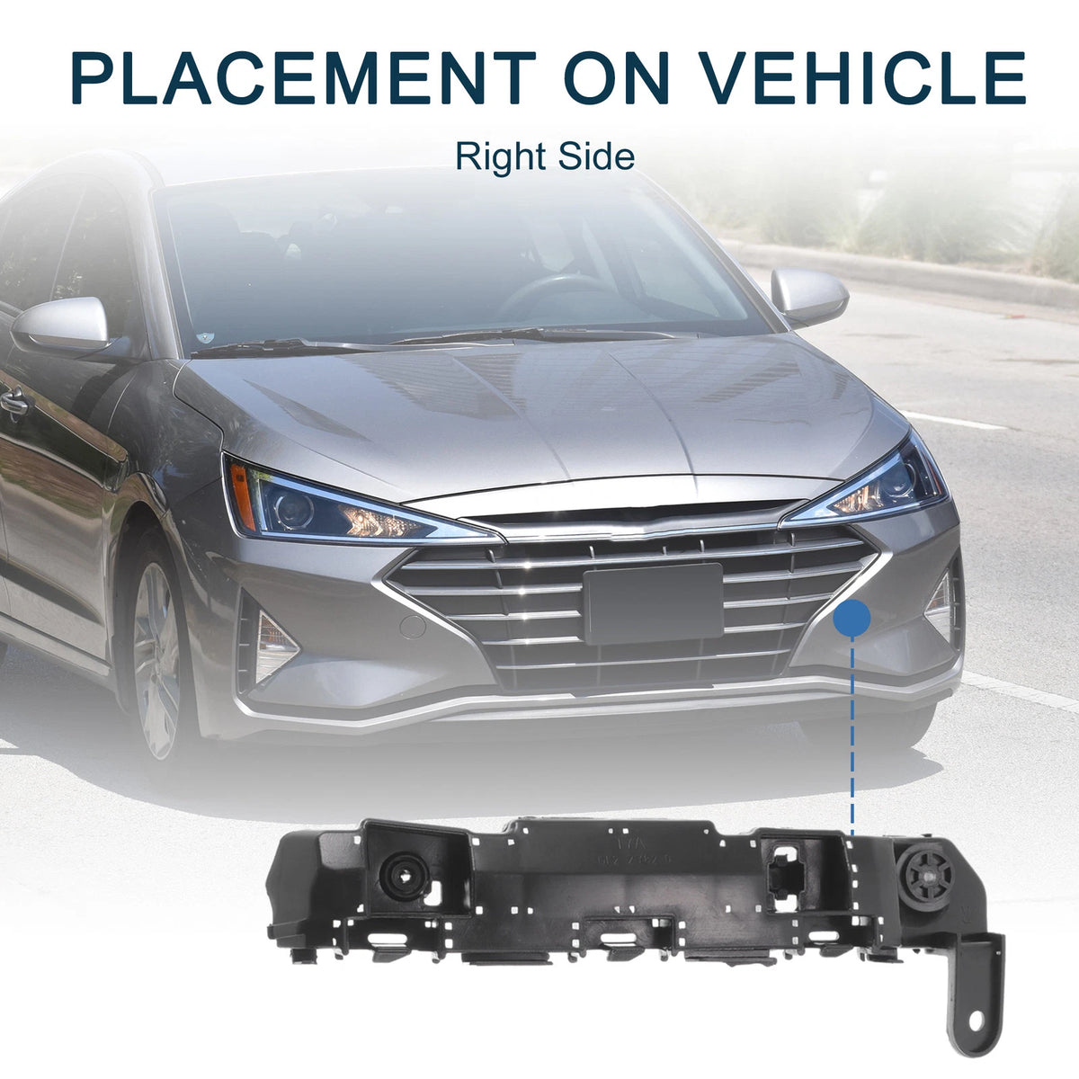1pc Right Front Bumper Retainer Bracket No. 71193T7A000 for Honda HR-V (2016–2018)