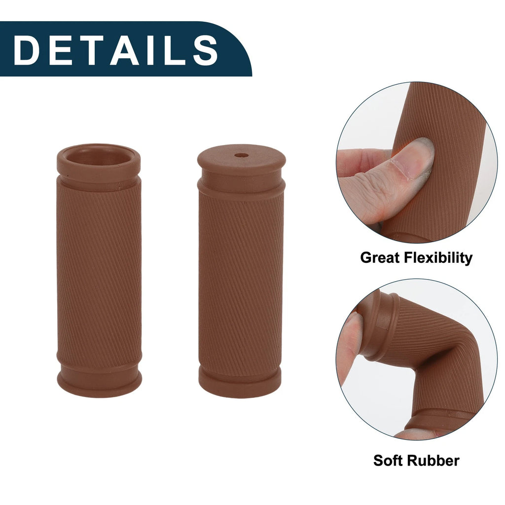 Bike Handlebar Grip Covers 85mm Lightweight End Protector for Brown Pair