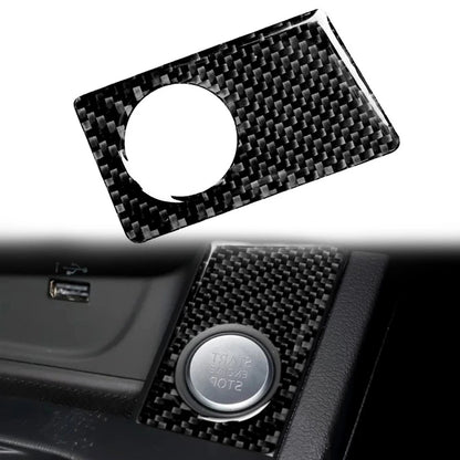 Carbon Fiber Black Ignition Switch Button Cover Trim for Audi A4 S4 A5 (2009–2016)