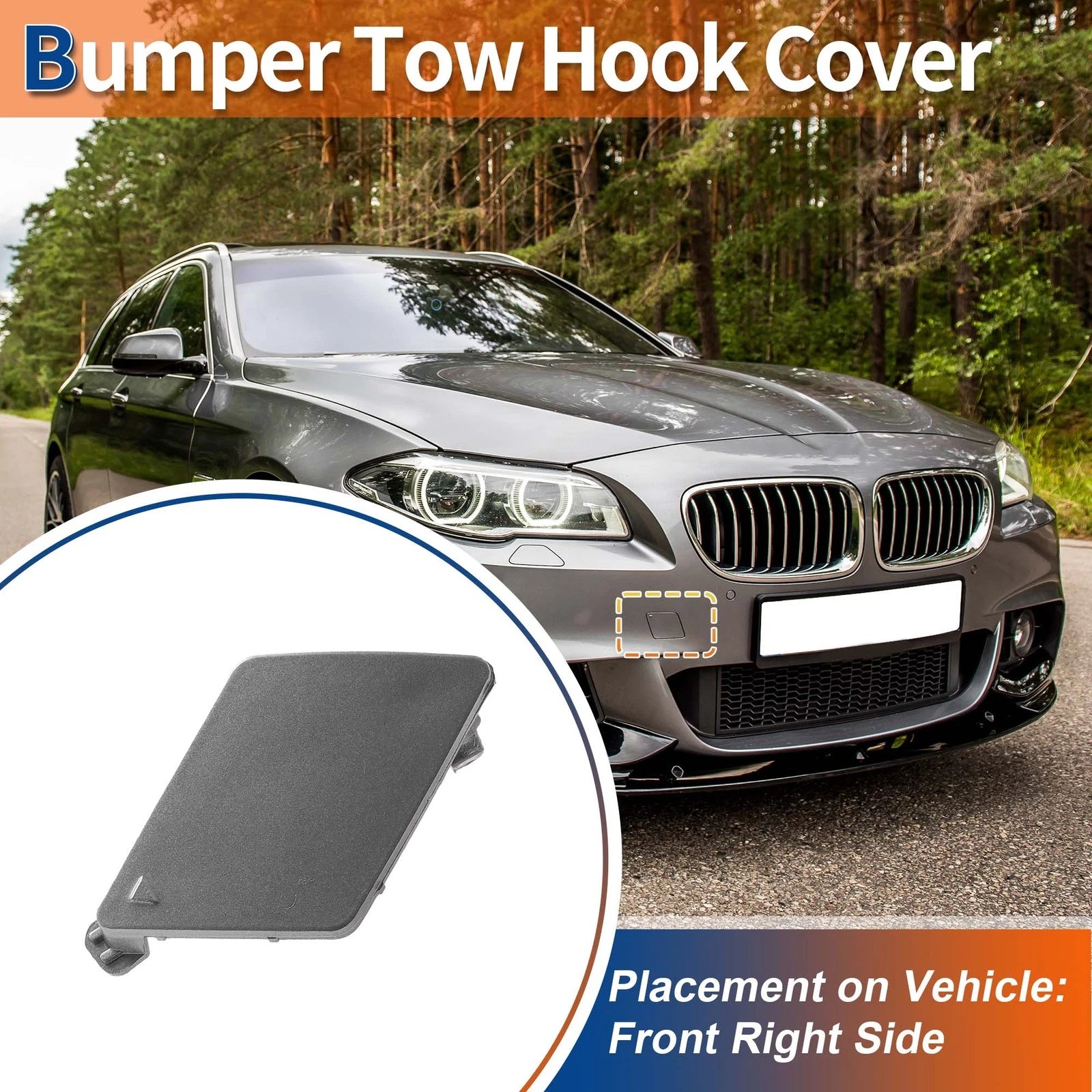 Front Right Tow Hook Cover for BMW 3 Series (2012–2019)