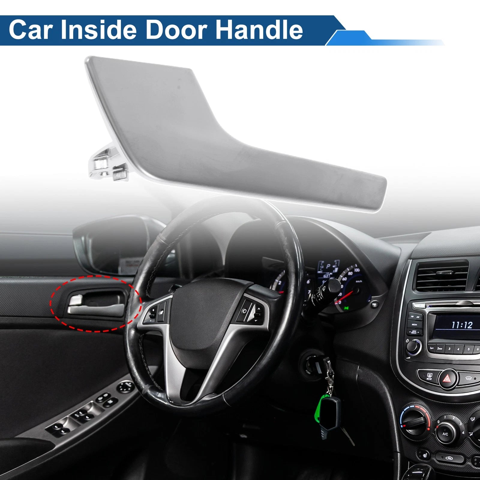 Front Passenger Side Interior Door Handle Replacement for Audi Q5 (2009–2018)
