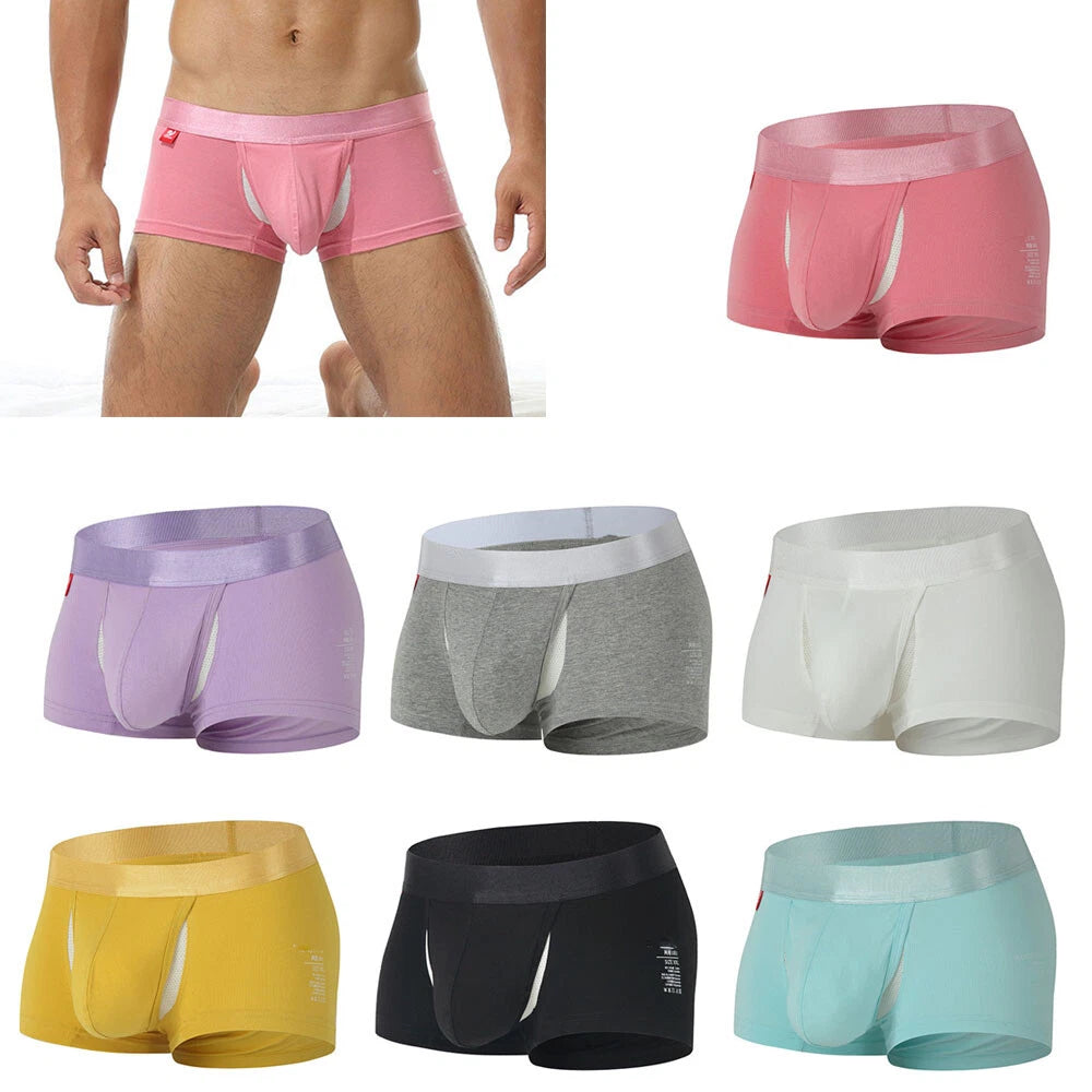 2X Men's Boxer Briefs Breathable Pouch Underwear