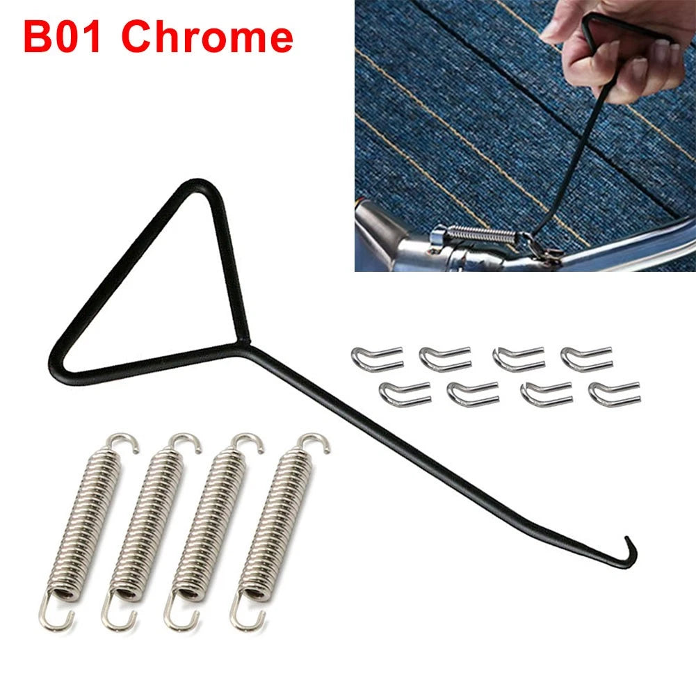 Exhaust Pipe Muffler Mounting Springs Hooks Set for Universal Motorcycle