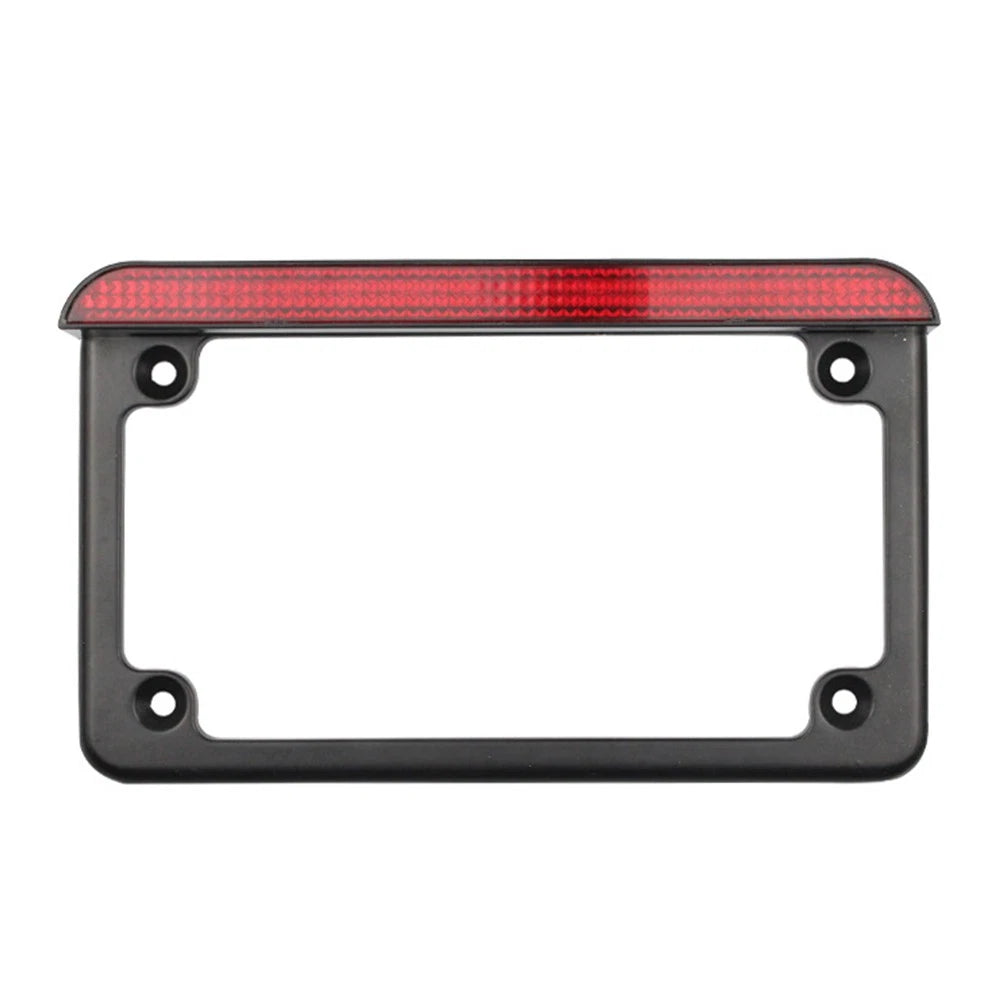 Motorcycle License Plate Frame with LED Light for Motorcycle