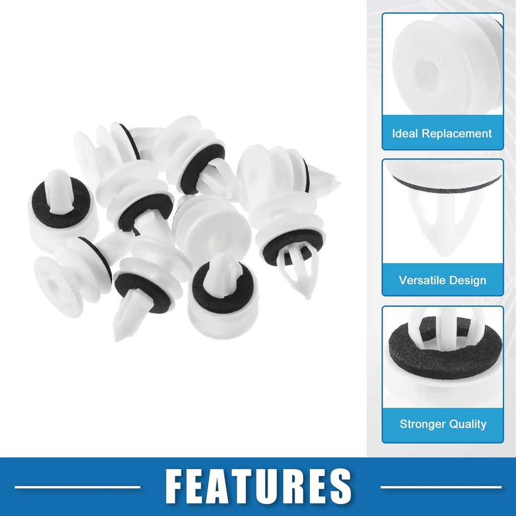 Door Panel Clips 10 Pcs Replacement for Chevrolet Plastic White (2000–2020)