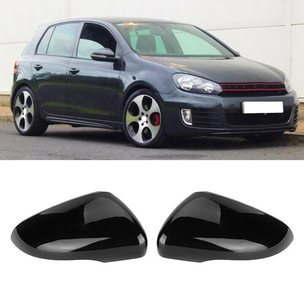 2pcs ABS Plastic Rearview Mirror Cover Housing For Golf VI 2009-2011 5K1 1.6