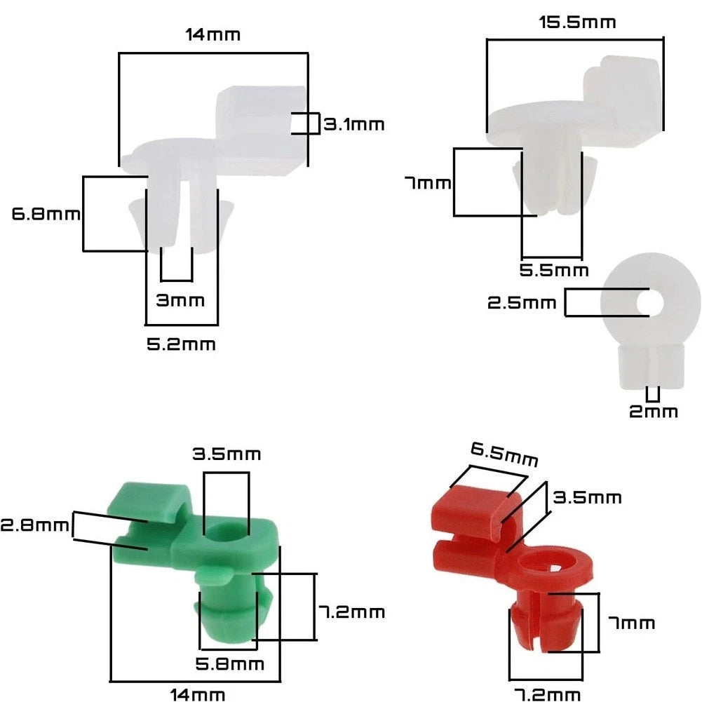 24 PCS Door Lock Rod Clips for Cars (Fits Most Models)