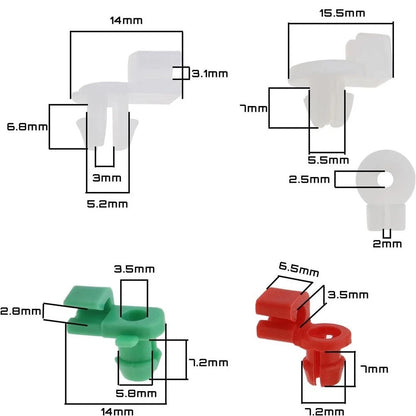 24 PCS Door Lock Rod Clips for Cars (Fits Most Models)