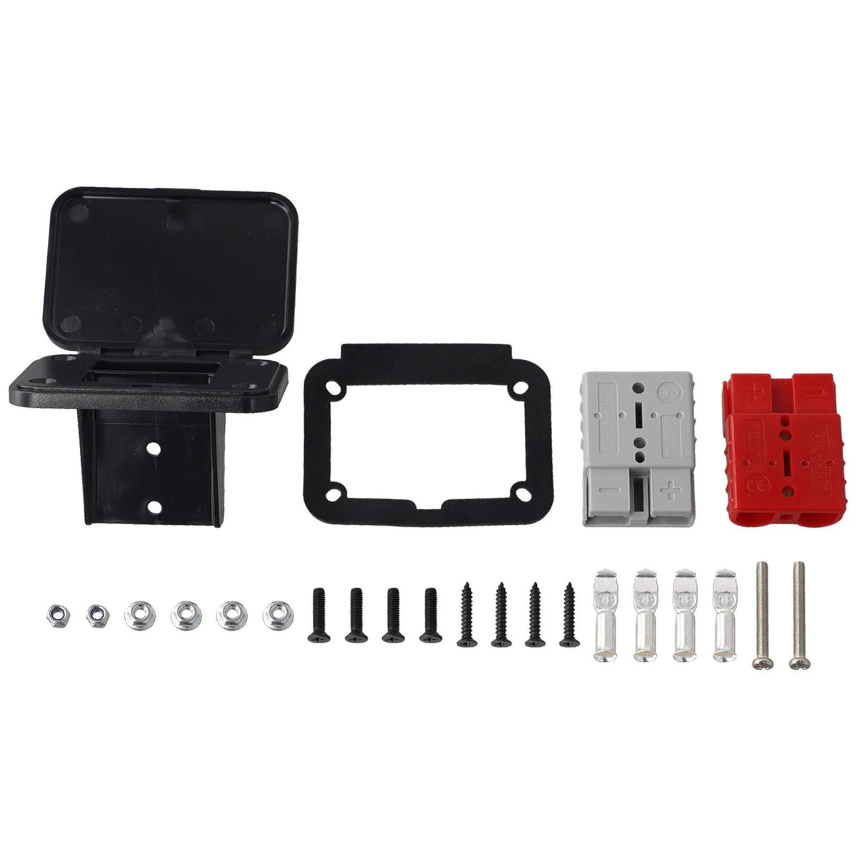 Dual Flush Mount Bracket for Anderson Connector (Compatible with 12 6 AWG)