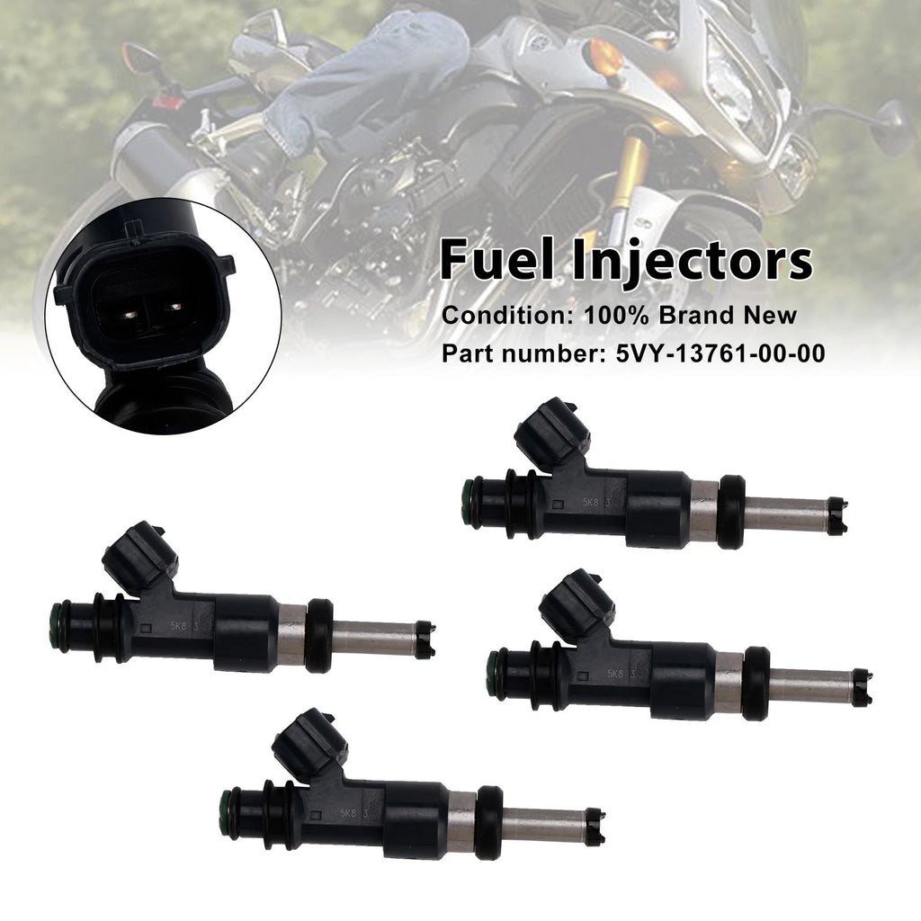 Set of 4 Fuel Injectors for Yamaha YZF-R1 (2004–2006) 5VY-13761-00-00