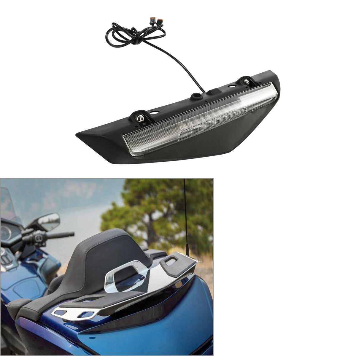Rear Trunk Luggage Rack LED Brake Light for Honda Goldwing GL 1800 (2018–2026)