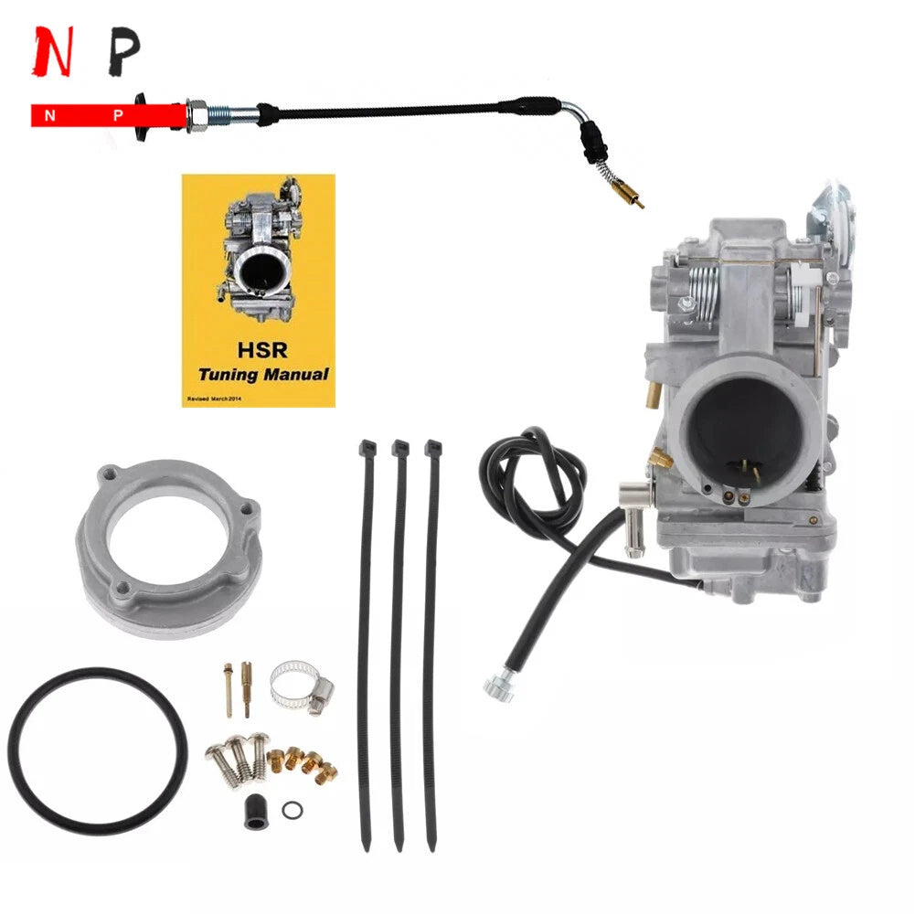 TM45 HSR45 45MM Carburetor & Choke Cable for Harley Davidson EVO Twin Cam