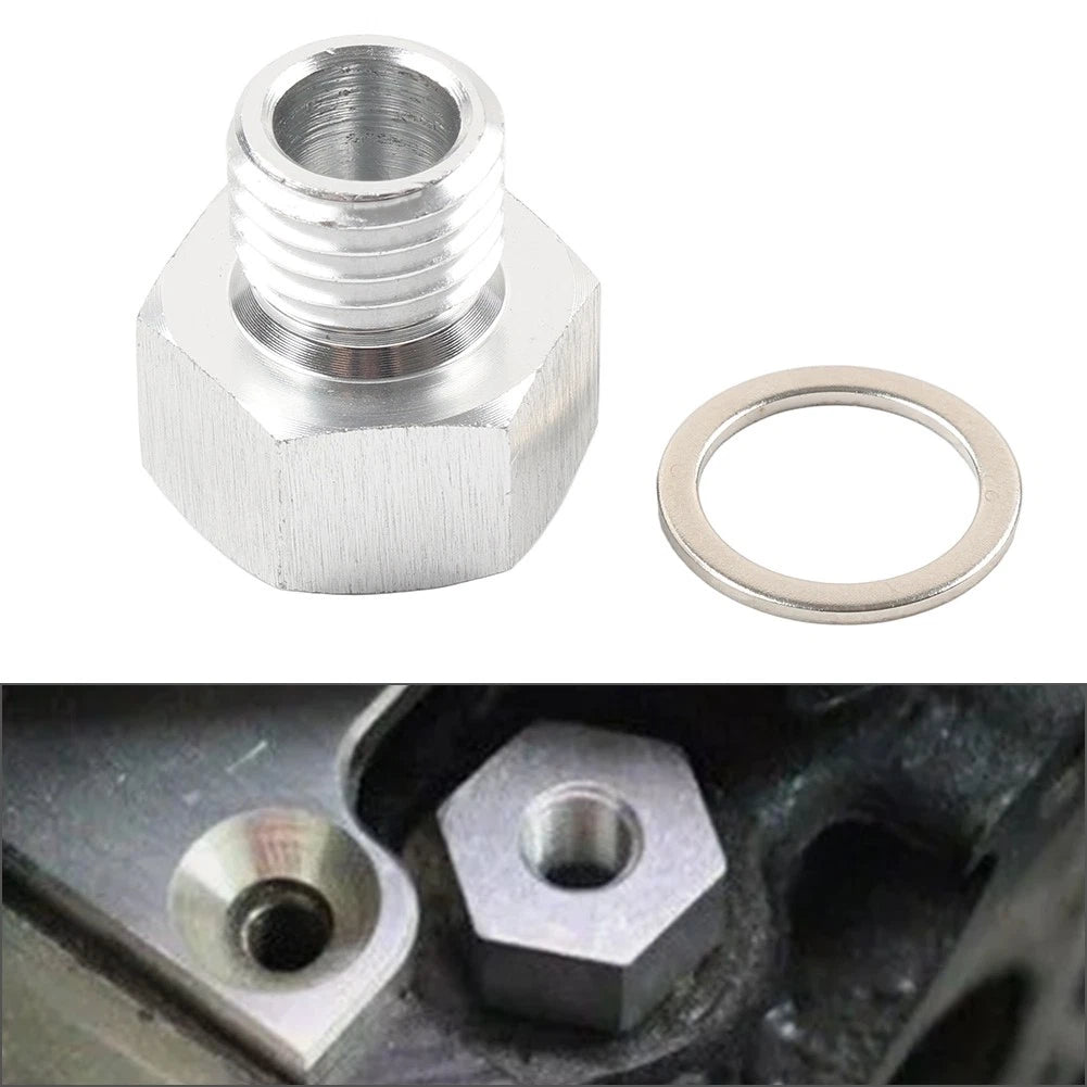 M12x1.5 to 1/8 NPT Oil Pressure Sensor Adapter for GM LS Engines (2000–2023)