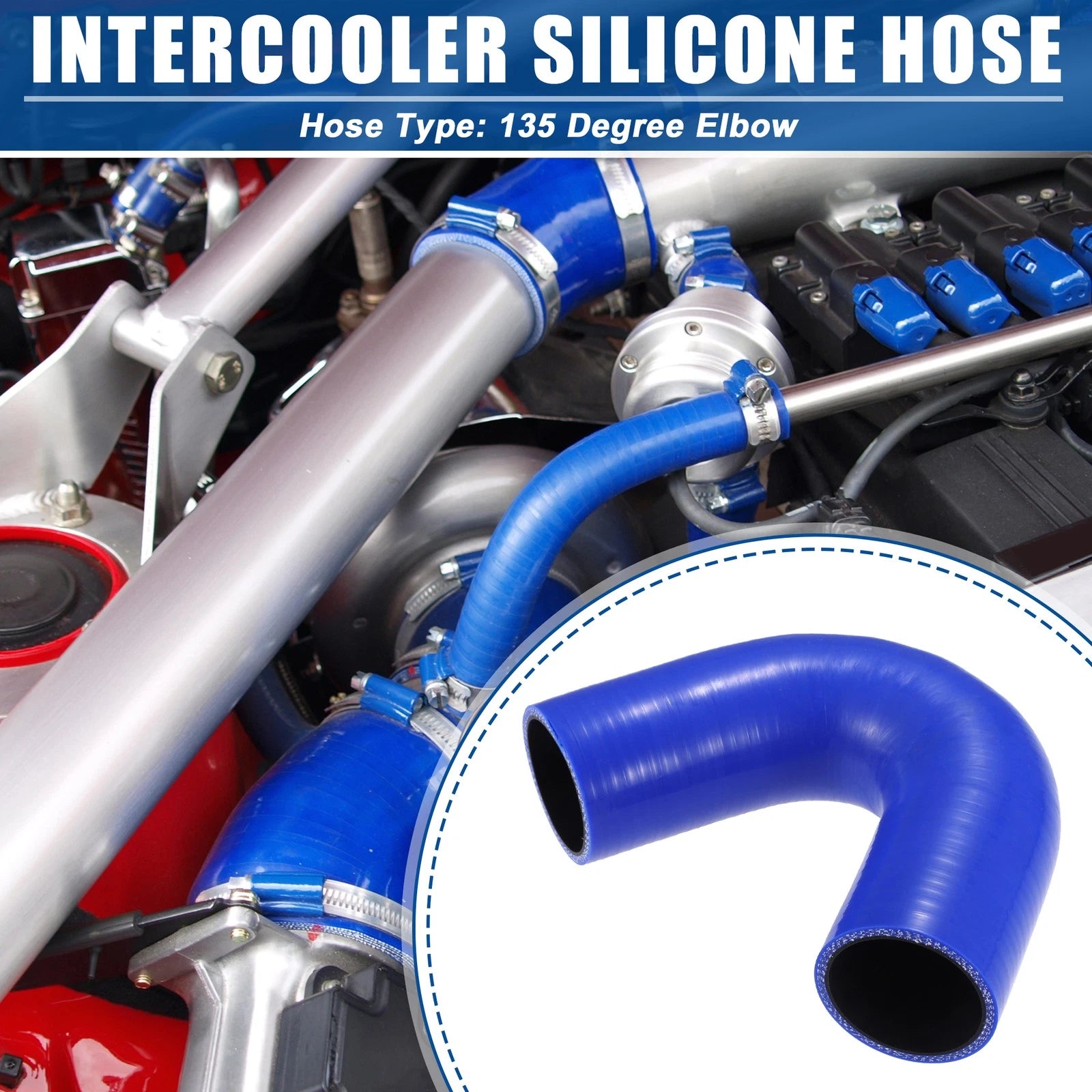 48mm 135 Degree Silicone Elbow Coupler for Intercooler Tube (Universal)