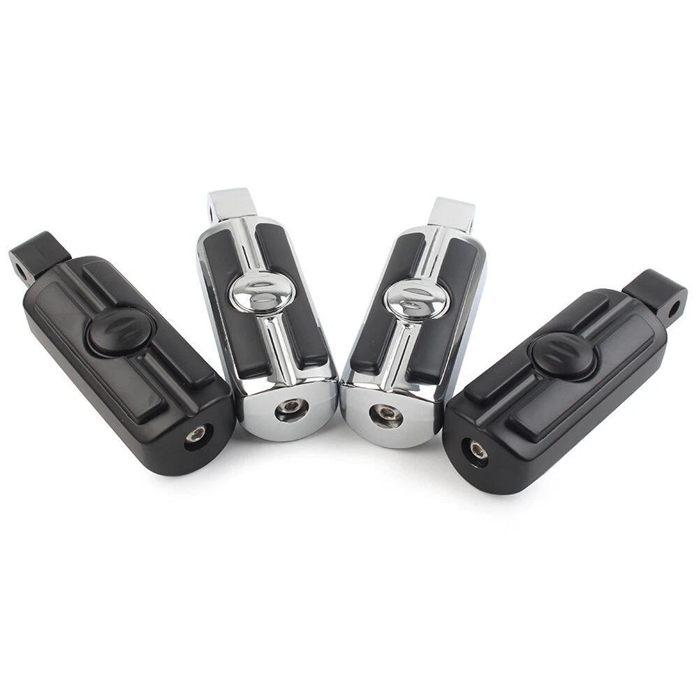 2X Chrome Rear Footrests for Honda VTX 1800 (2002–2008)