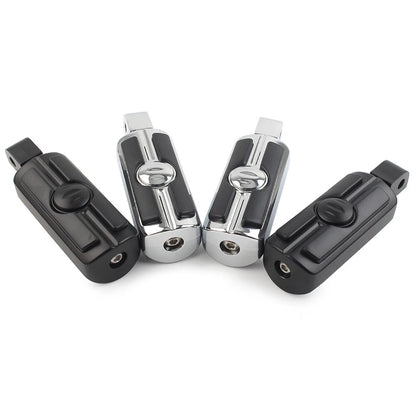 2X Chrome Rear Footrests for Honda VTX 1800 (2002–2008)
