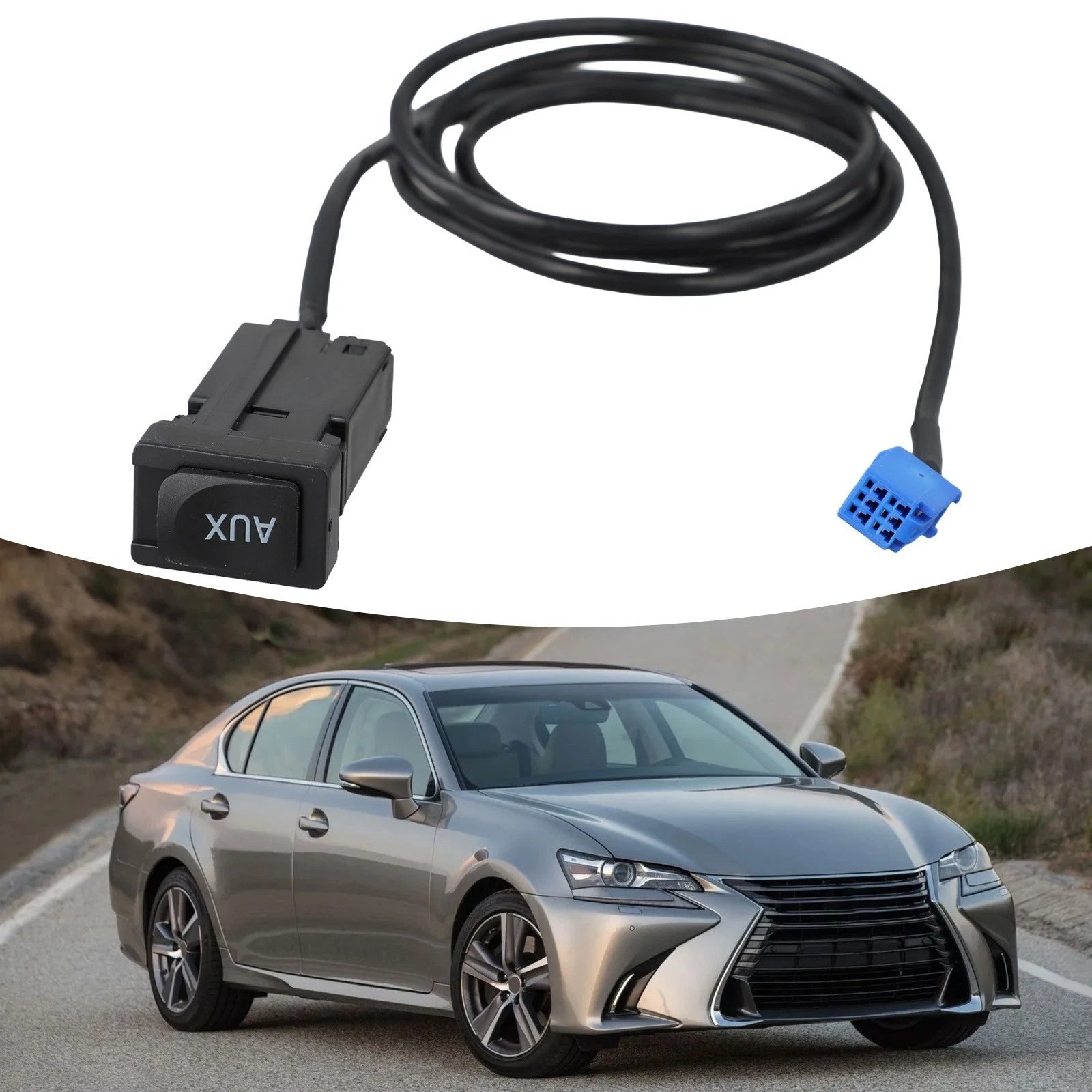 Audio Socket Adapter + 6Pin Cable for Toyota Lexus