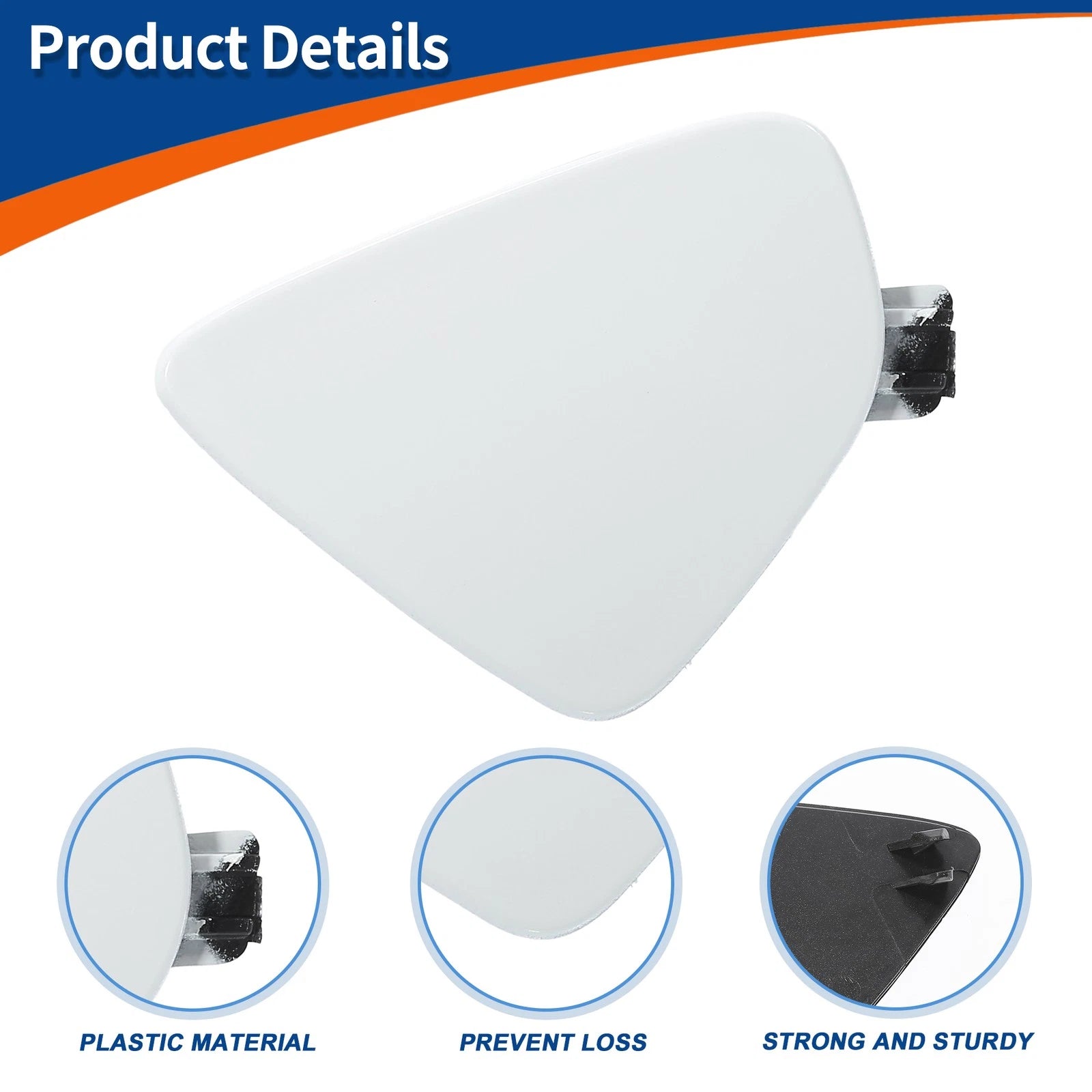Tow Hook Cover for Volvo XC60 (2014–2017) - Front Right Side, White