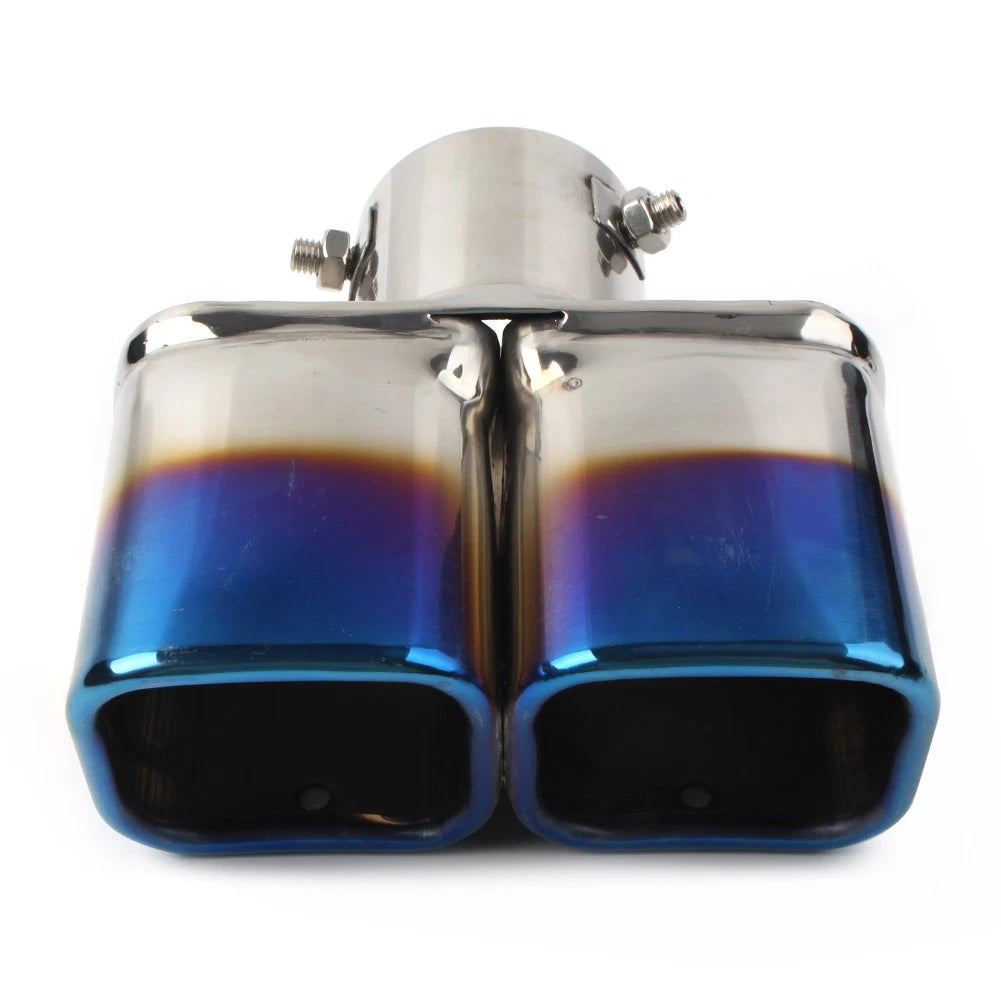 Dual Stainless Steel Exhaust Pipe Tail Muffler Tip for Car Accessories